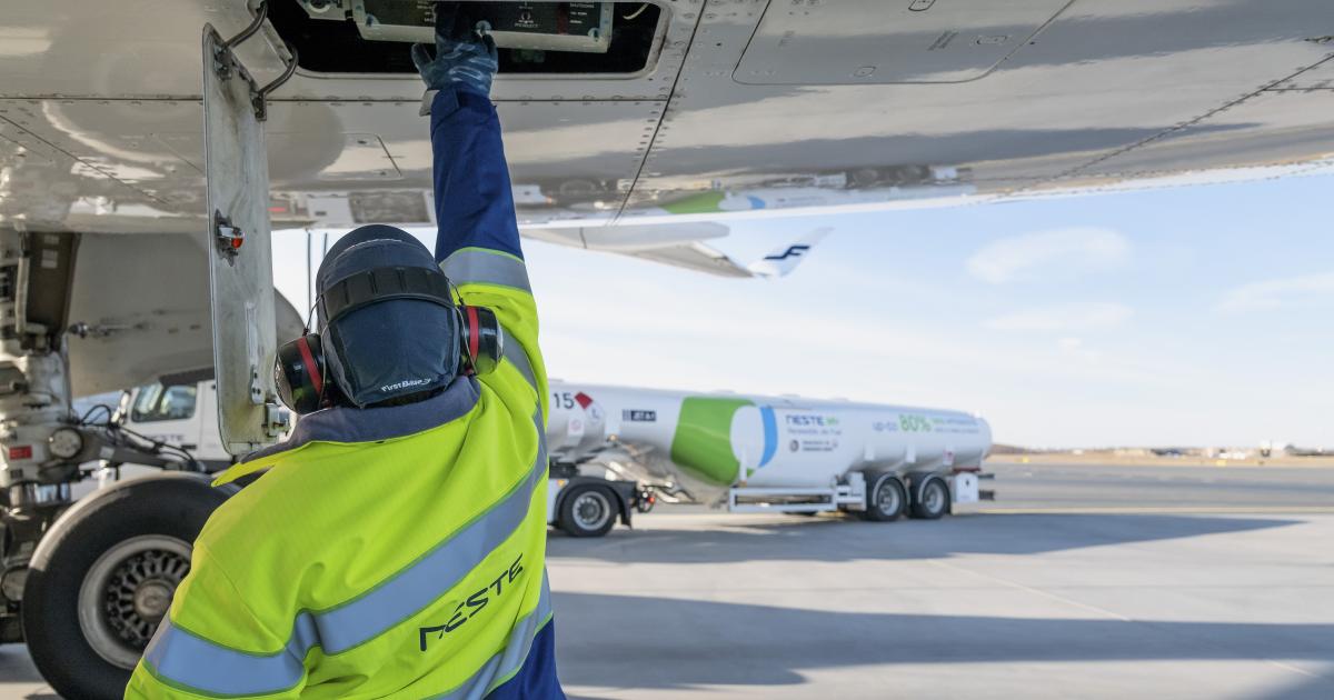 Neste supplying sustainable aviation fuel