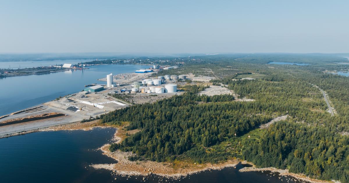 Skellefteå Harbor in Sweden