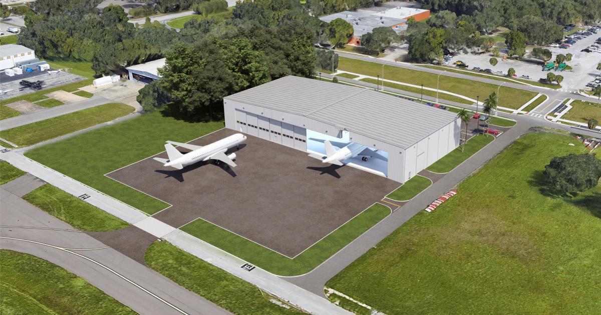 Artist rendering of Hangar 9 project at Sheltair Tampa