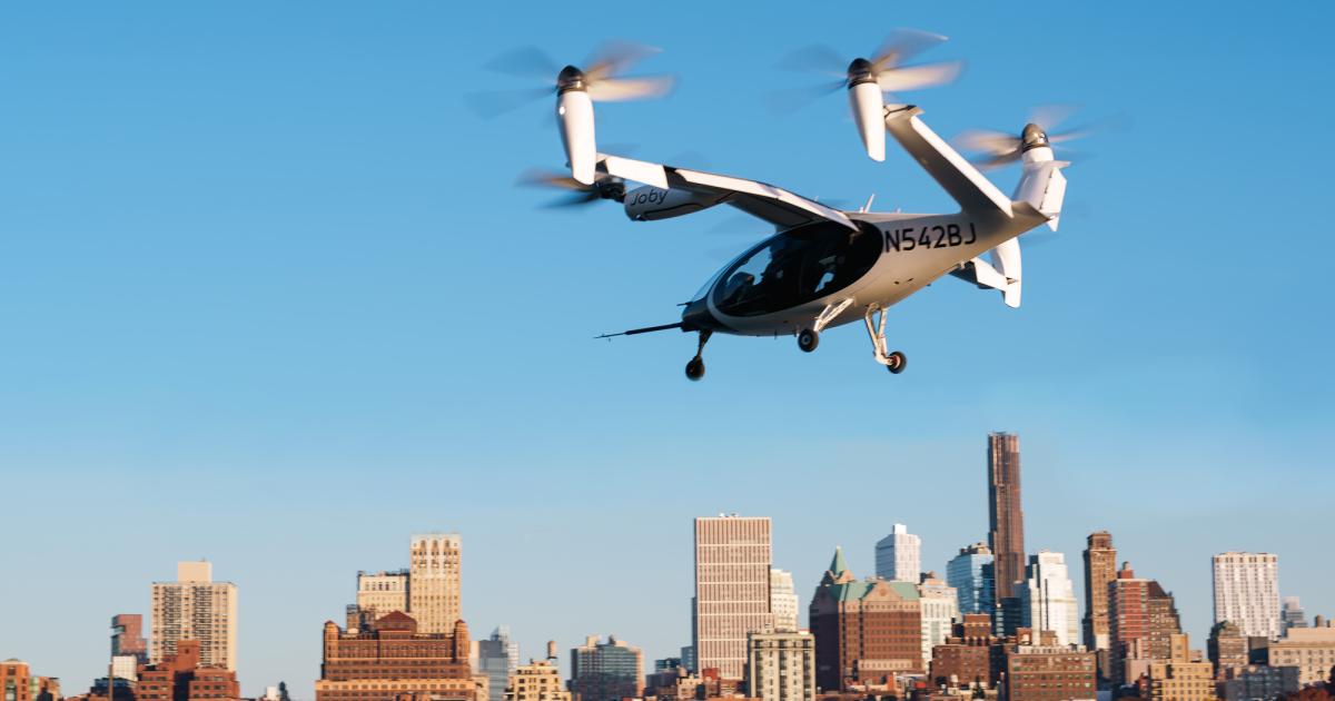 Joby's eVTOL aircraft conducted public flight demonstrations in New York City in November 2023.