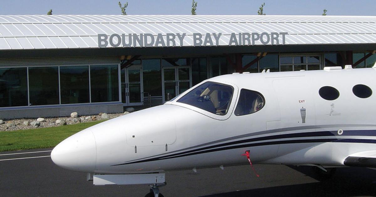 Boundary Bay Airport operator Alpha Aviation operates the FBO, which opened in 2010 and was renamed last year.