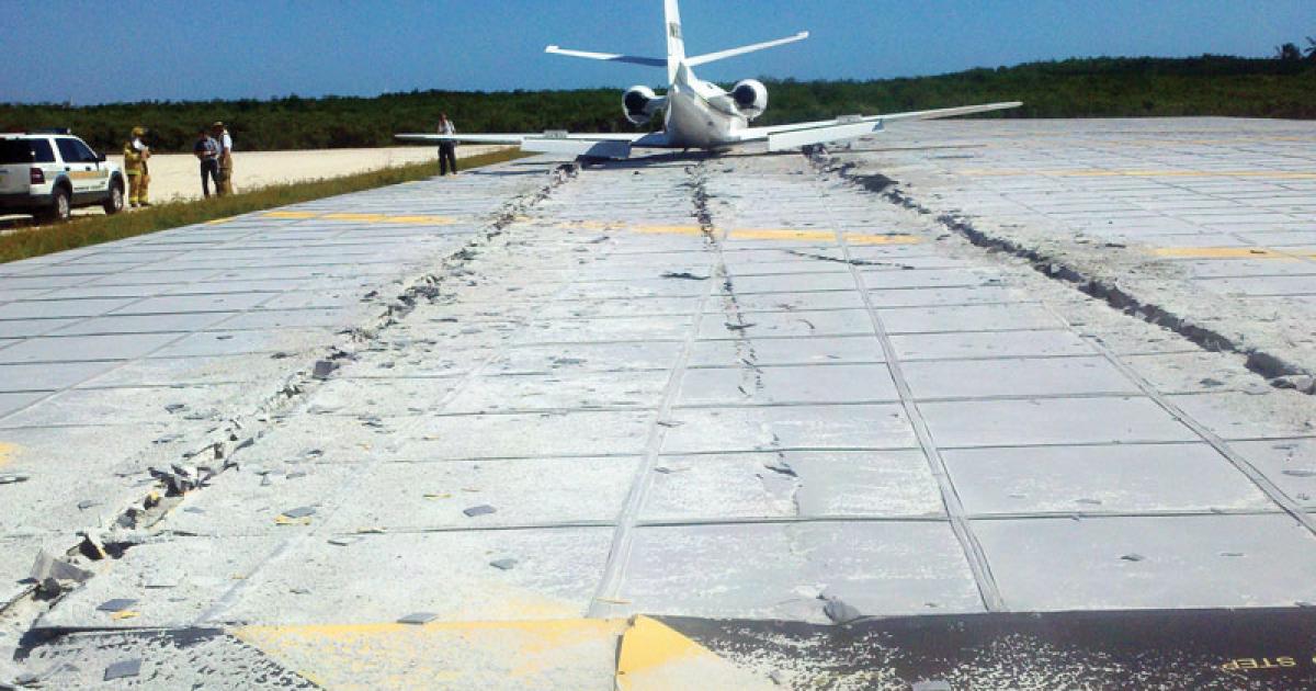The Emas installed at the end of Key West’s Runway 9 stopped a Citation that had suffered brake failure. There were no injuries and the aircraft sustained only minor damage.