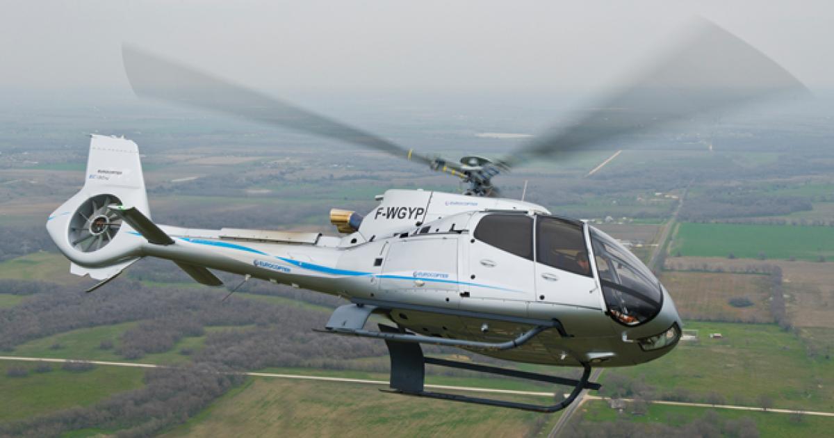 Eurocopter unveiled the EC130 T2, the updated version of its single-engine EC130 at Heli-Expo today, and announced orders for 105 of the aircraft from seven launch customers.