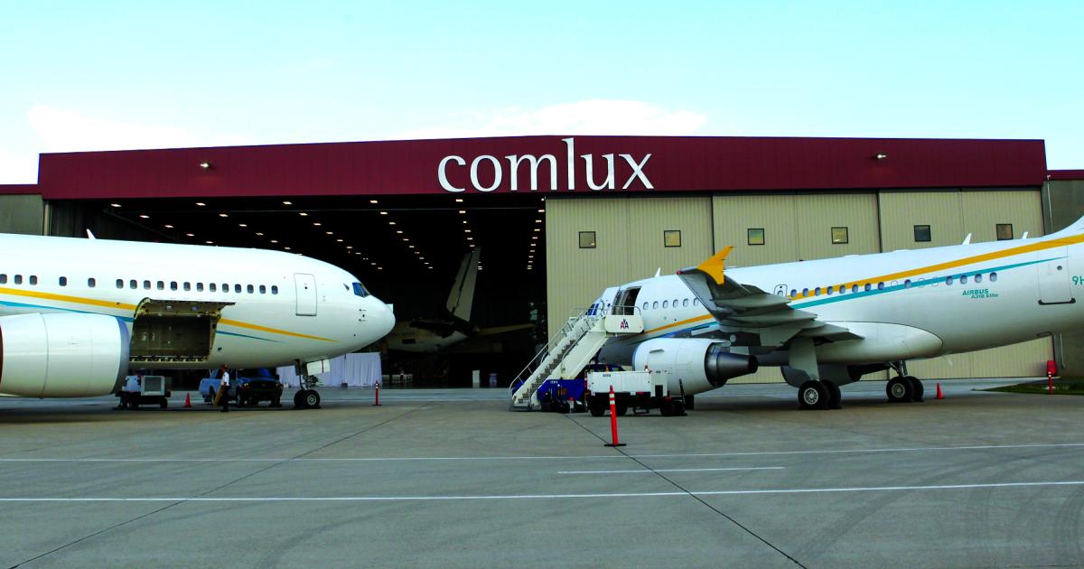 Comlux inaugurated its new completion center and hangar at Indianapolis last month.