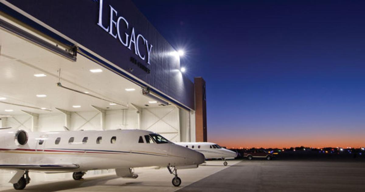 The new Legacy Jet Center at Tulsa International can house aircraft as big as the Gulfstream G650.