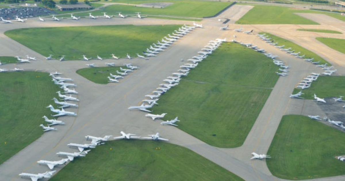 The Kentucky Derby brought plenty of business jets to Louisville International Airport–Standiford Field.