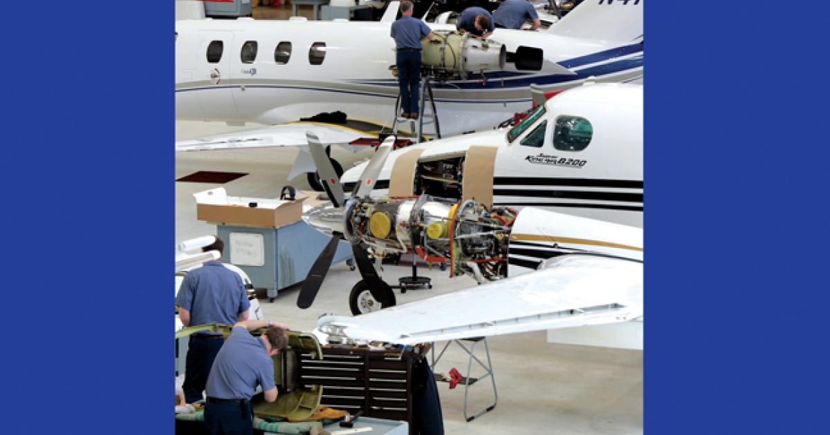 Flightcraft is a service center for the Beechcraft line, up to and including the King Air series.