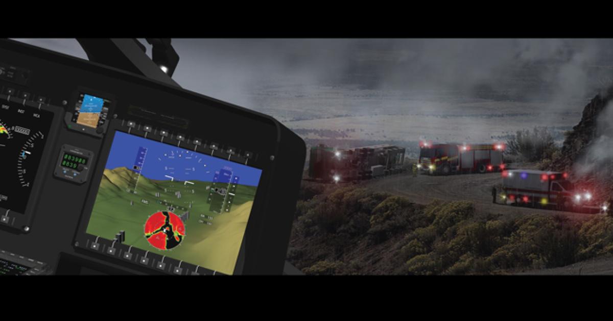 The new line of HeliSure helicopter synthetic vision and Taws products will appear first in AgustaWestland models.