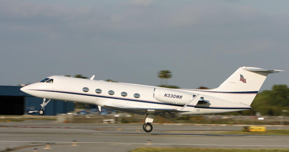 The Gulfstream GIII is among several models that will require a hushkit to operate after Dec. 31, 2015.