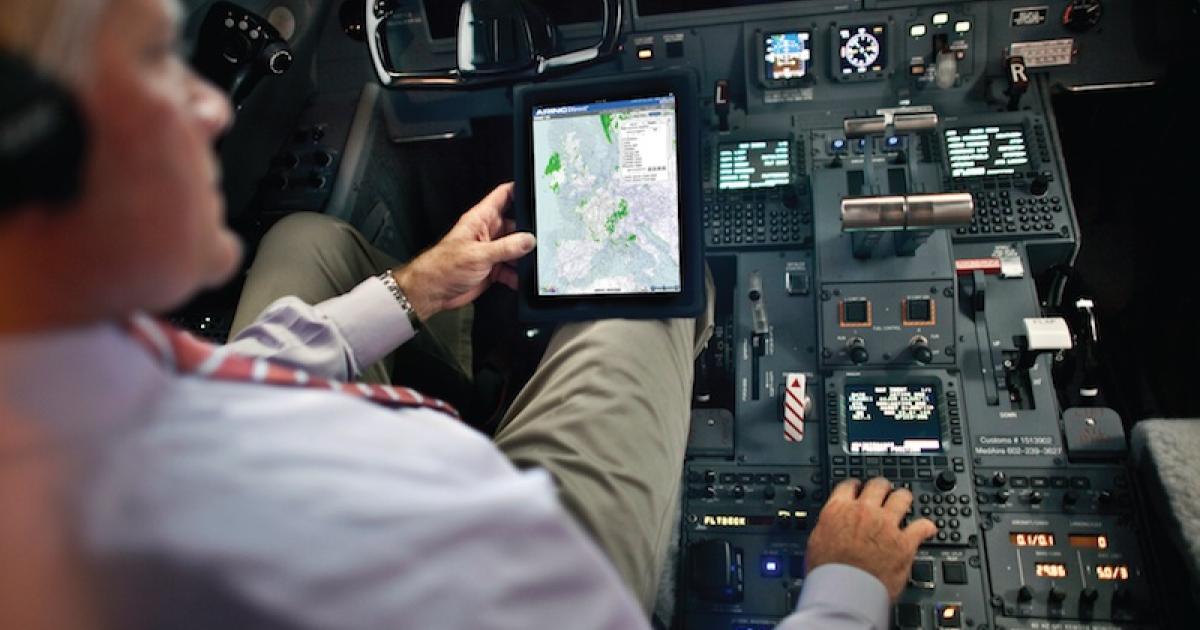 Arinc Direct has released a new version of its iPad app with a new module that now allows pilots to schedule document uploads and another component that provides access to all their files.