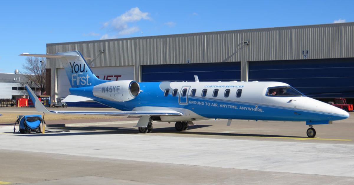 Bombardier’s Customer Response Team is operating a Learjet 45 to provide a rapid response for aircraft on ground (AOG)/unscheduled maintenance events in the continental U.S. 