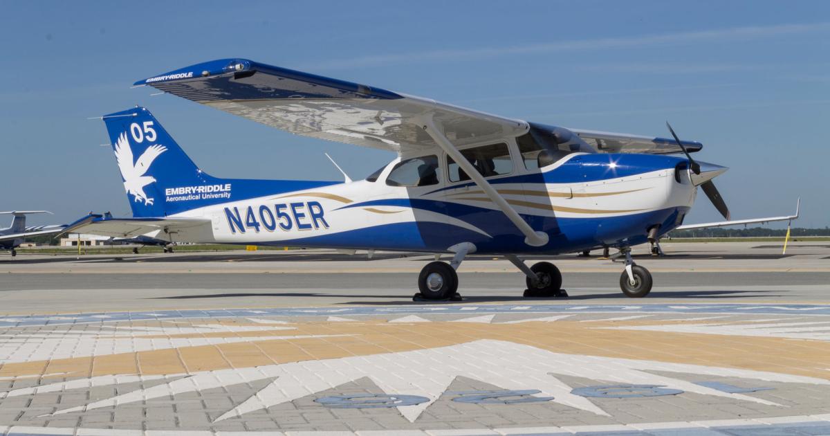 Embry-Riddle is purchasing 57 Cessna Skyhawks for use in its flight-training programs in Daytona Beach, Fla., and Prescott, Ariz.
