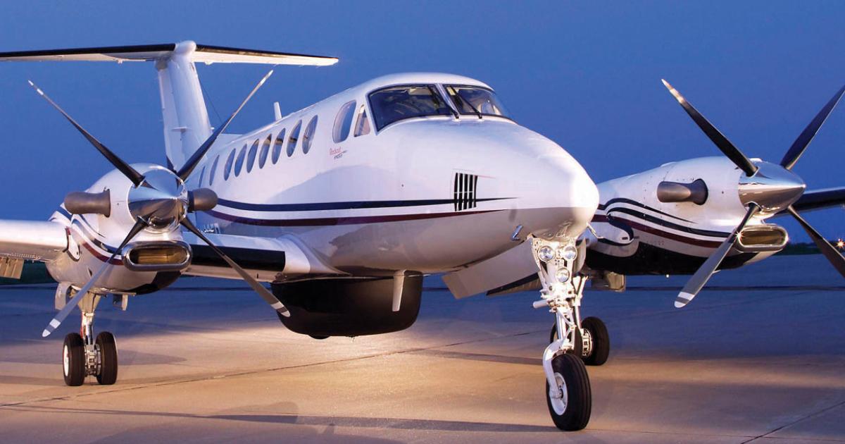 In acquiring the Broughton works, Marshall not only bought access into the lucrative Hawker and Beechcraft world, but also gained a design and engineering facility highly experienced in special-mission modifications, such as that applied to this King Air. 