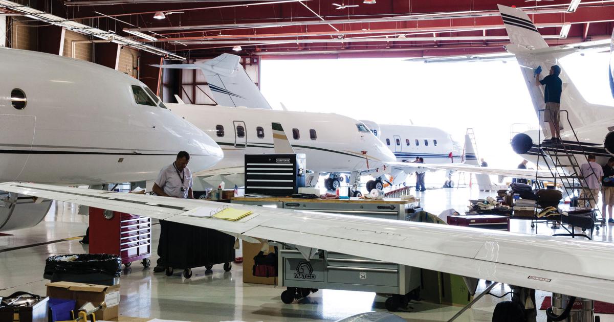 Delta Private Jets is in the process of going to two shifts at its MRO and can ramp up to three as the market dictates.