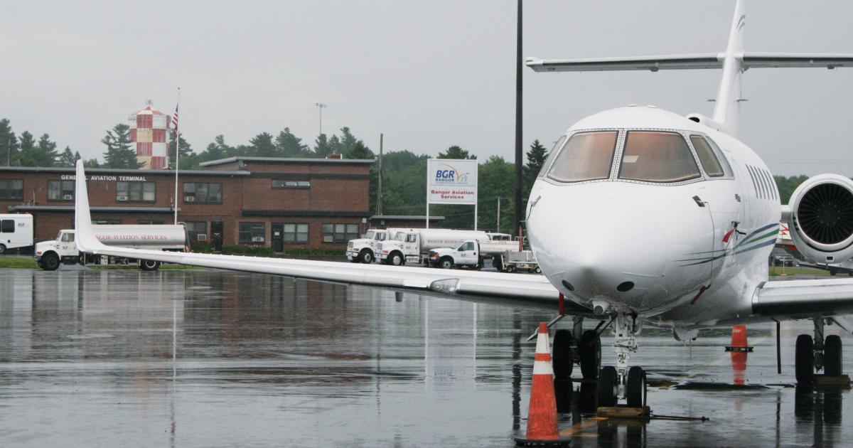Bangor Aviation Services does brisk business as a tech stop between the U.S. and Europe.