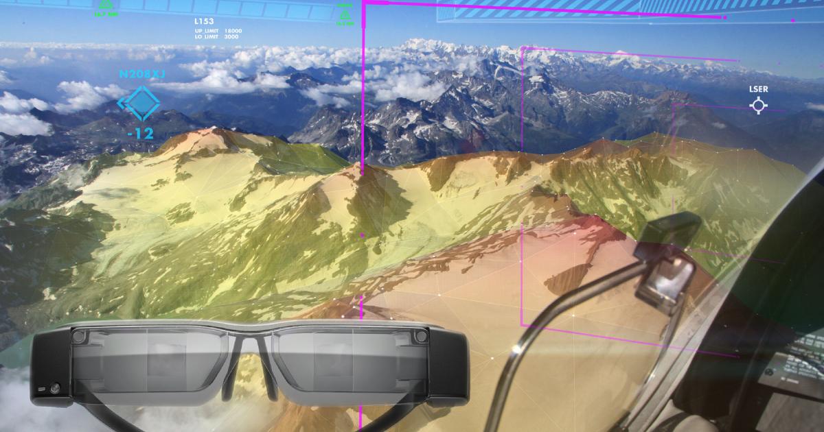 The view through Aero Glass promises to marry augmented reality to synthetic vision.