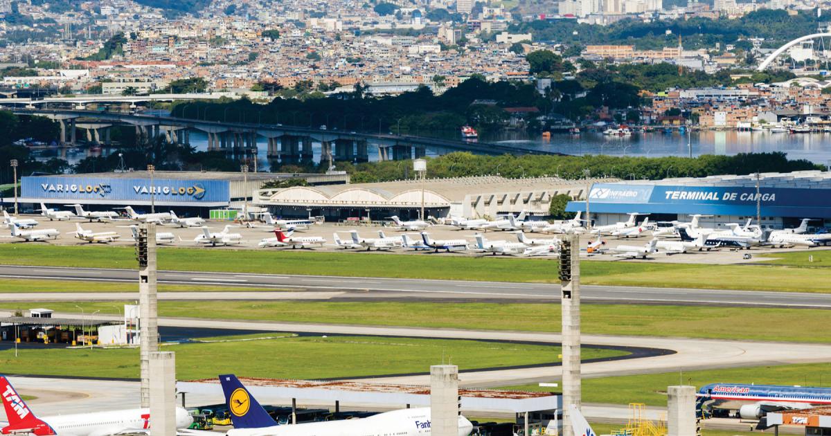As was the case here at Rio de Janeiro’s Galeão International Airport during the recent World Cup tournament, business aircraft in Brazil often have to compete for limited space with airline traffic.