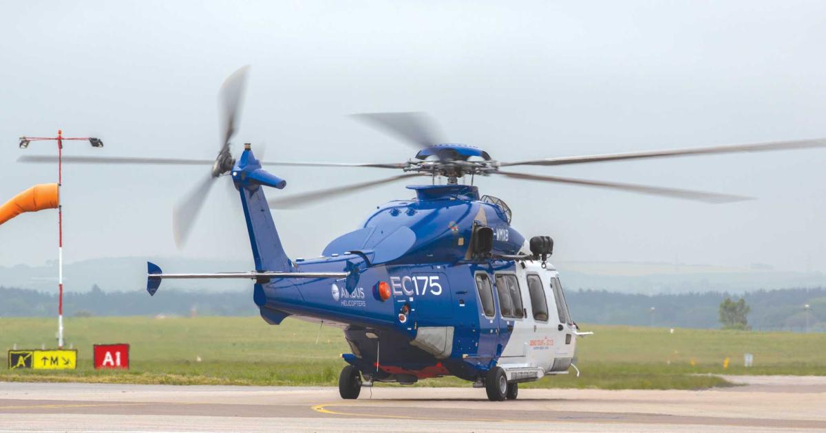 An EC175, in NHV livery, at Aberdeen Airport during an Airbus Helicopters demo tour.
NHV is gearing up to compete with big offshore oil-and-gas operators in the North Sea.