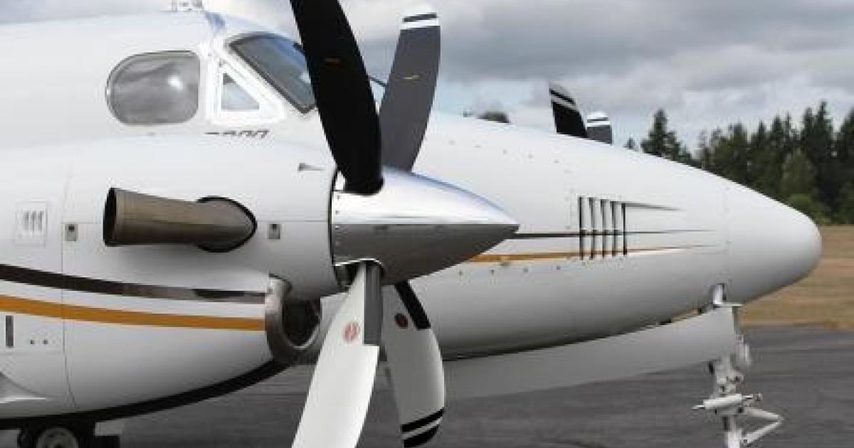 Chinese authorities have approved the use of Hartzell Propeller props on a variety of turboprop aircraft, including the Beech King AIr 200. (Photo: Hartzell)