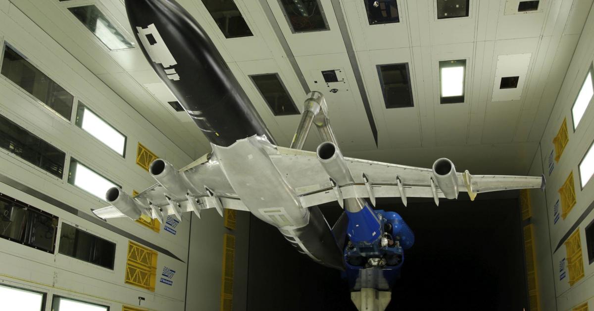 After performing wind-tunnel testing of a model with laminar-flow wing sections, researchers plan to modify an Airbus A340 with two structurally different but aerodynamically equal designs.