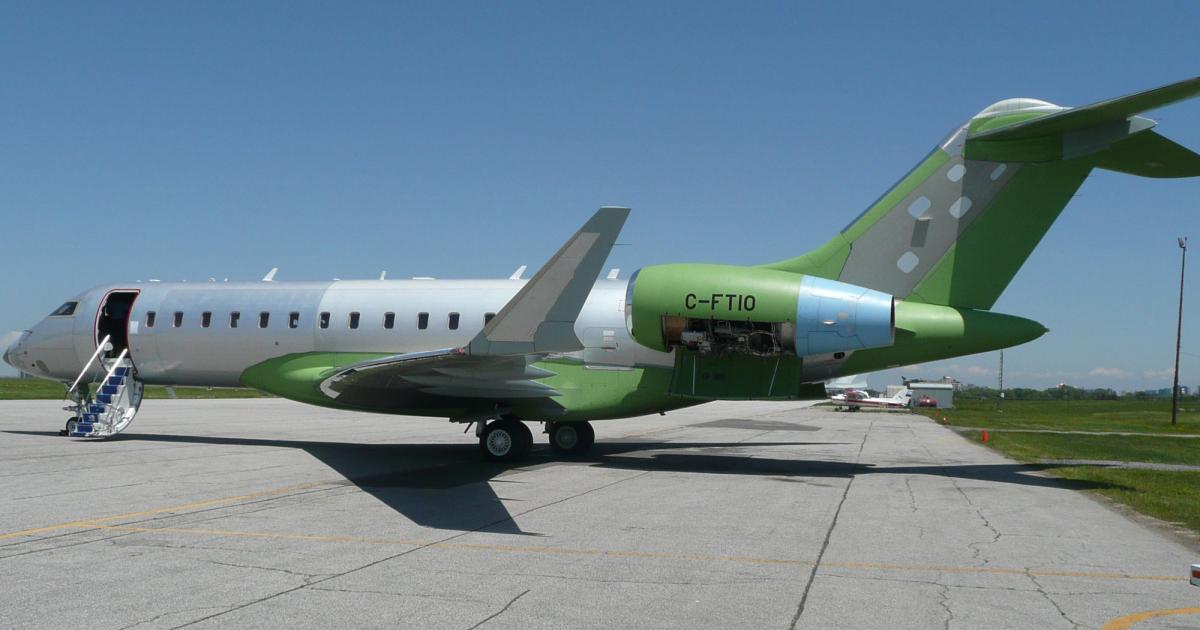 Bombardier Aerospace plans to lower production of the Global 5000 and 6000 this year due to softer demand in Russia, China and other emerging countries where buyers tend to favor ultra-long-range jets. Because of the long production lead times, the "adjustment" won’t affect delivery rates this year, Bombardier said. (Photo: Bombardier Aerospace)