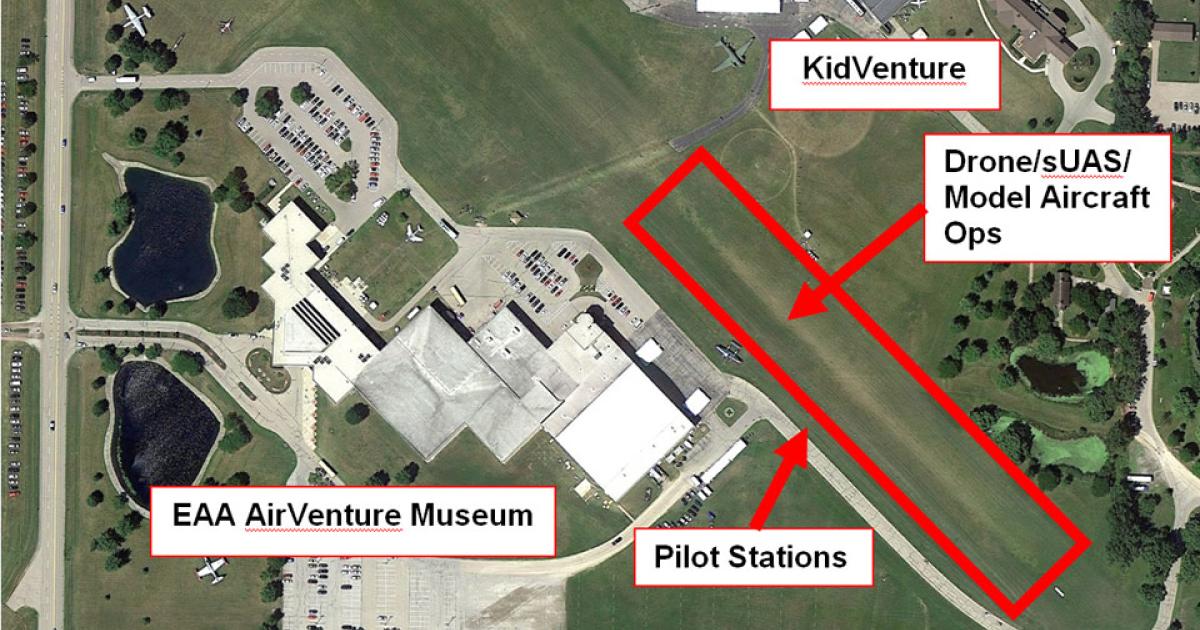 At EAA AirVenture, drone and radio-control aircraft pilots will have a special area to fly every evening at Pioneer Airport.
