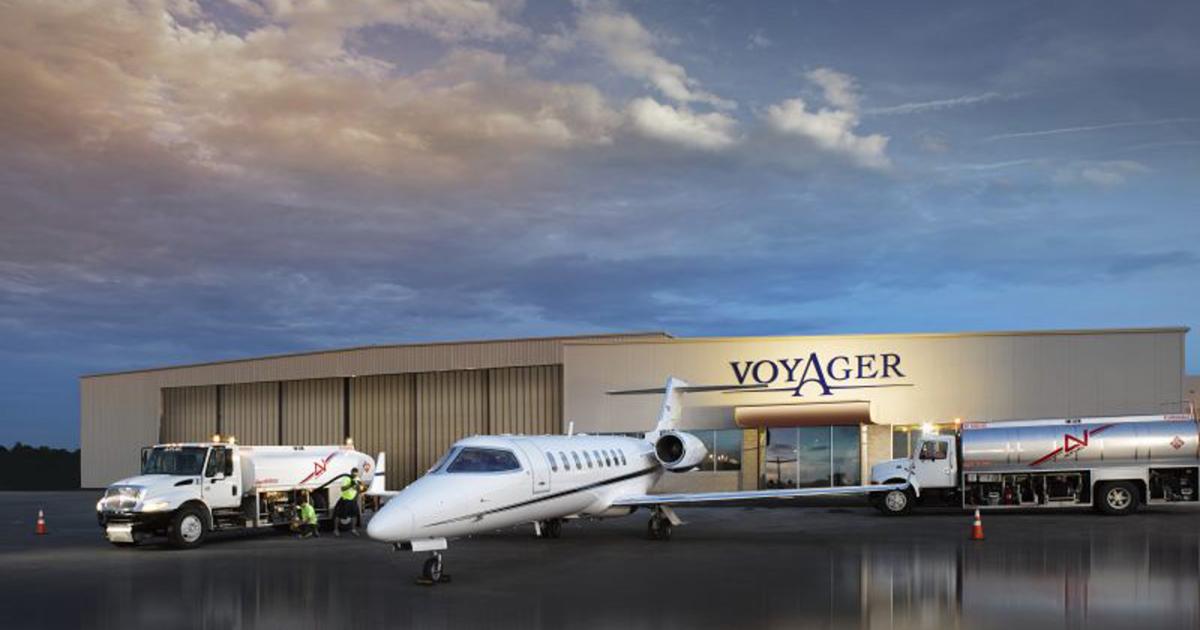 Voyager Jet Center at Allegheny County Airport near Pittsburgh, Pa., held a ribbon-cutting ceremony for its new facility on July 22. The complex includes an 8,500-sq-ft terminal and 18,000-sq-ft heated hangar. (Photo: Voyager Jet Center)