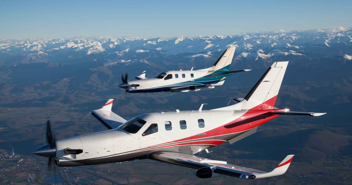 In the General Aviation Manufacturers Association's Friday report, the one bright spot showing improved numbers for first-half deliveries  was high-end turboprops, such as the Daher TBM 900. (Photo: Daher)