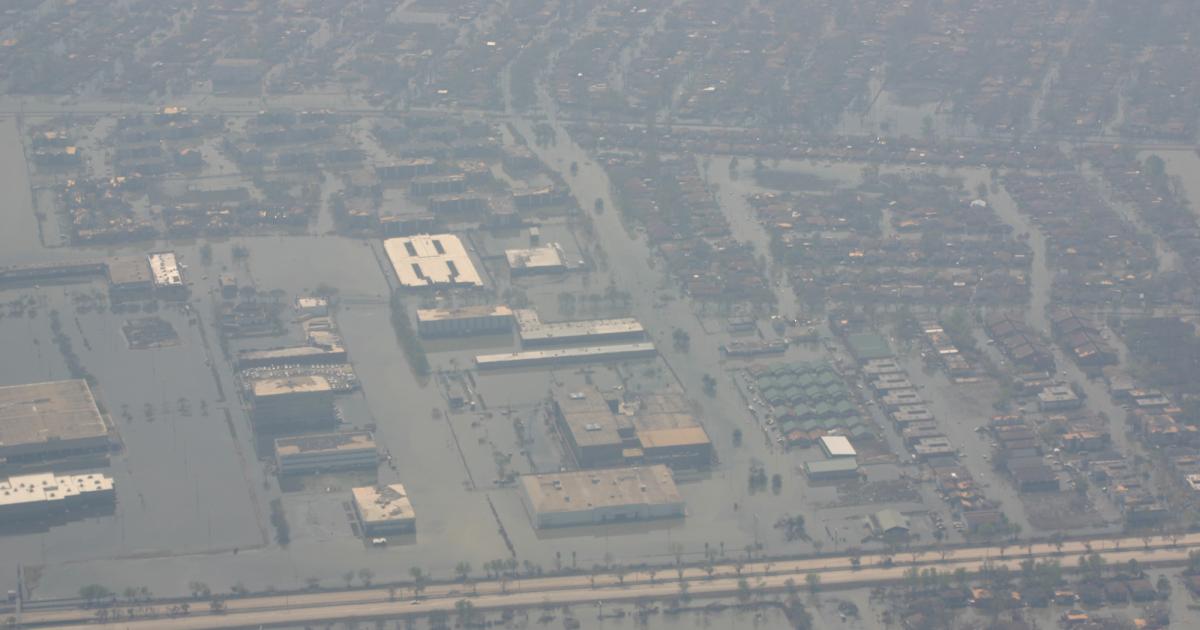 Photo taken from a Cessna 172 1,500 feet above New Orleans only begins to show the destruction the city suffered. (Photo: David A. Lombardo)