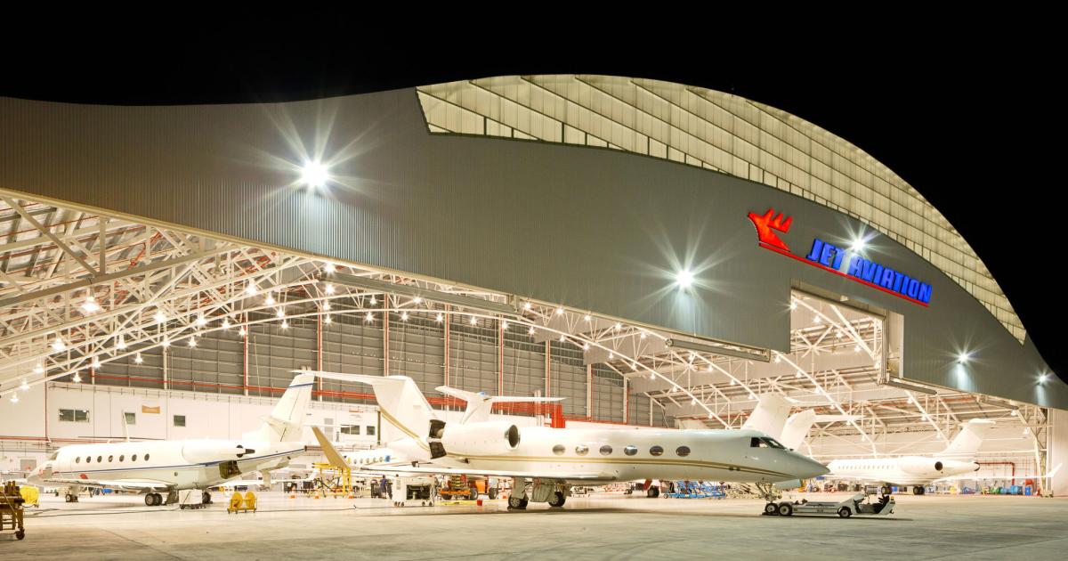 In 2014, Jet Aviation completed a major expansion that almost tripled the size of its presence at Seletar, with the addition of a 54,000-sq-ft maintenance hangar that has freed up space in the adjoining hangar for covered aircraft parking.