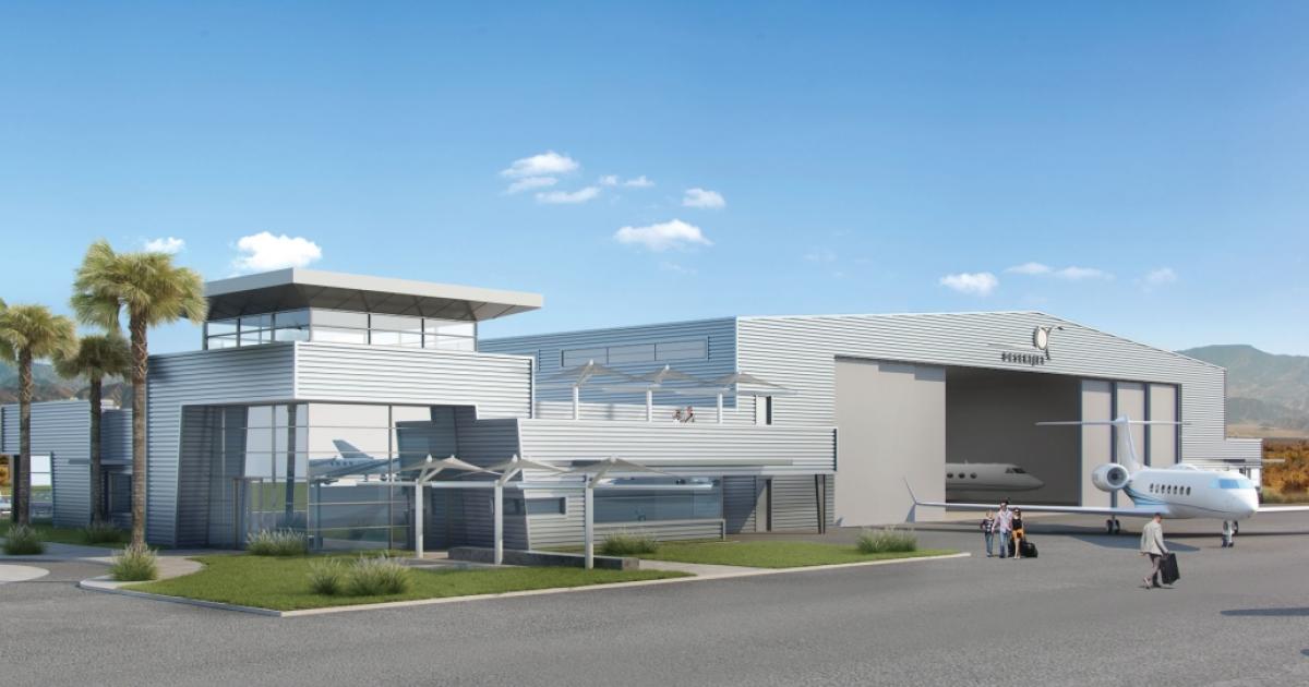 With an expected completion by the end of the year, Desert Jet's new FBO will include a 10,000 sq ft terminal and more than 20,000 sq ft of hangar space.