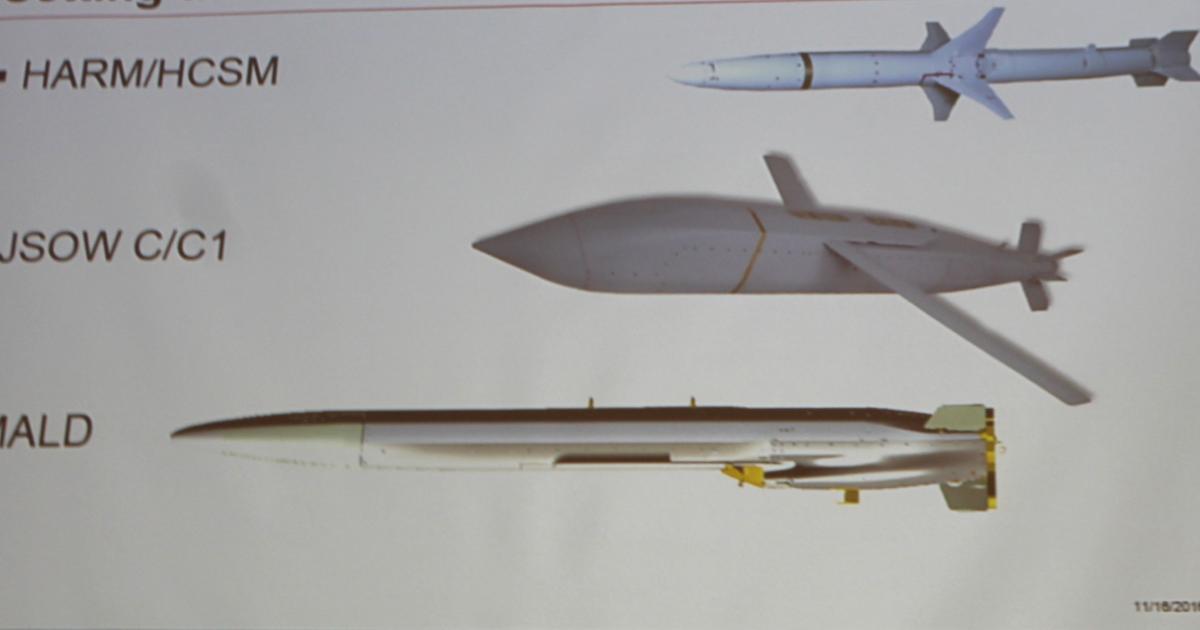 Raytheon Missile Systems produces the HARM, JSOW and MALD airborne weapons.