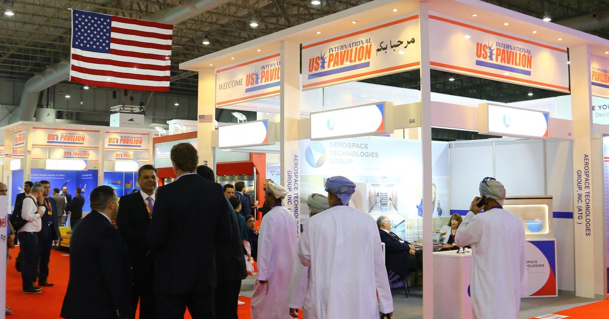 The U.S. pavilion features a wide array of small and medium-sized exhibitors looking for new markets.