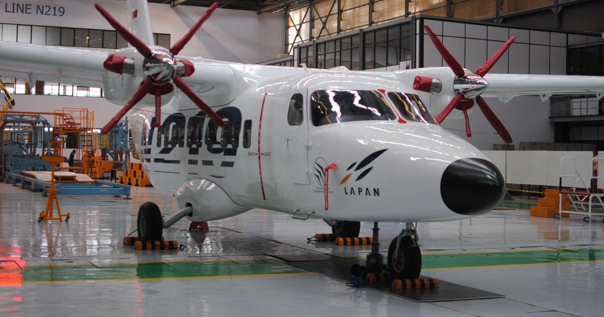 Indonesia's PTDI is preparing to fly the N219, a 19-seat multi-purpose high-wing turboprop. [Photo: PTDI]