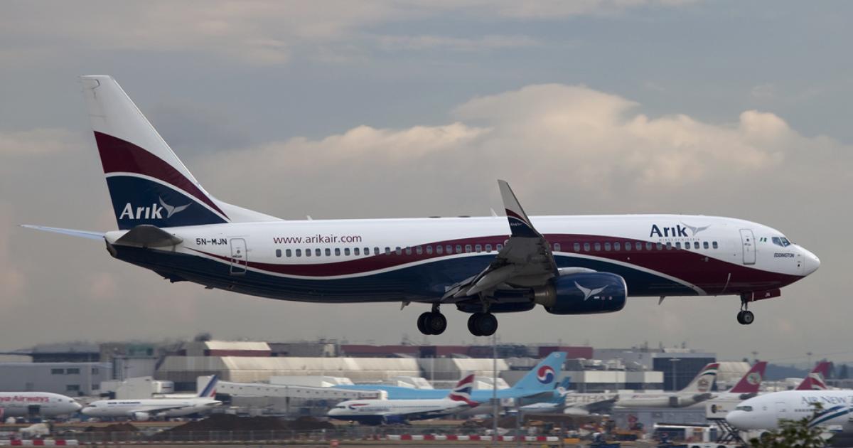 Arik Air's founders have threatened to sue Ethiopian Airlines if it tried to assume control of the private Nigerian carrier. (Photo: Flickr: <a href="http://creativecommons.org/licenses/by-sa/2.0/" target="_blank">Creative Commons (BY-SA)</a> by <a href="http://flickr.com/people/44939325@N02" target="_blank">maarten-sr</a>)
