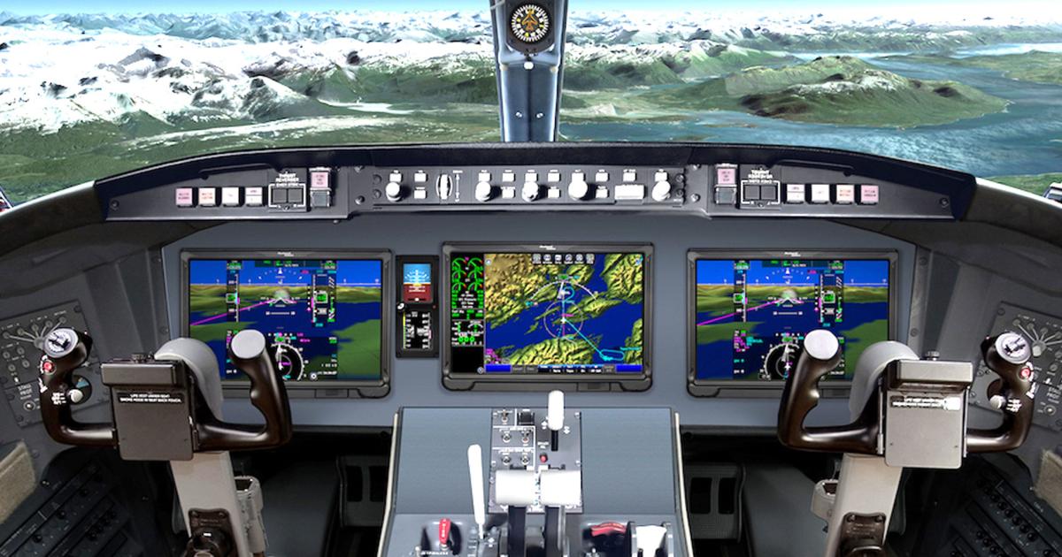 A rare co-op project involving three companies has yielded this touchscreen-equipped Challenger 604.