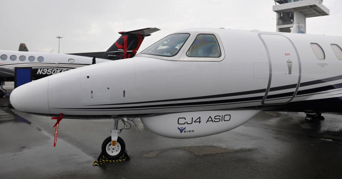 ASIO surveillance system on a Textron Cessna Citation CJ4. Photo: Mark Wagner