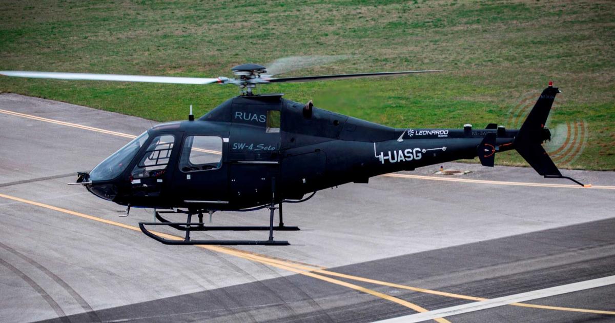 Look, Ma, no pilot! Leonardo Helicopters’ CEO said the success of its SW-4 Solo’s recent unmanned flight highlights his company’s leading role in developing remotely piloted aircraft systems.