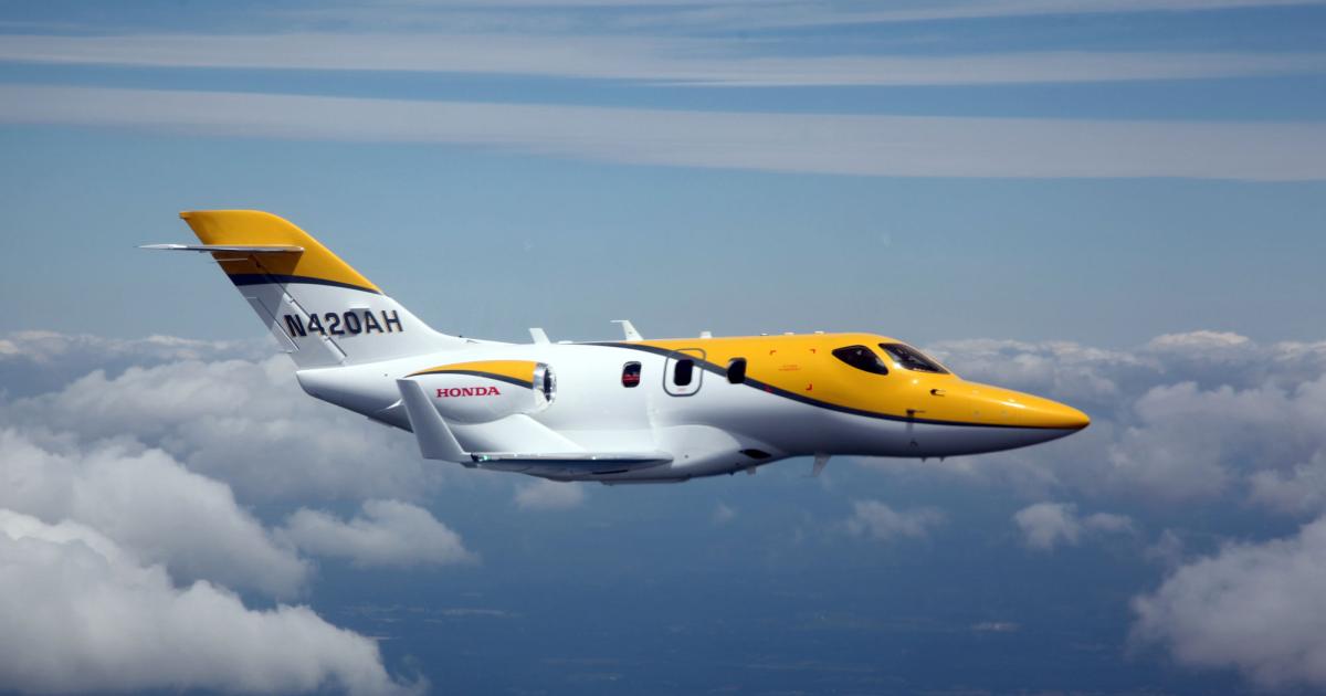 The HondaJet made its FIDAE airshow debut this week in Santiago, Chile. (Photo: Honda Aircraft)