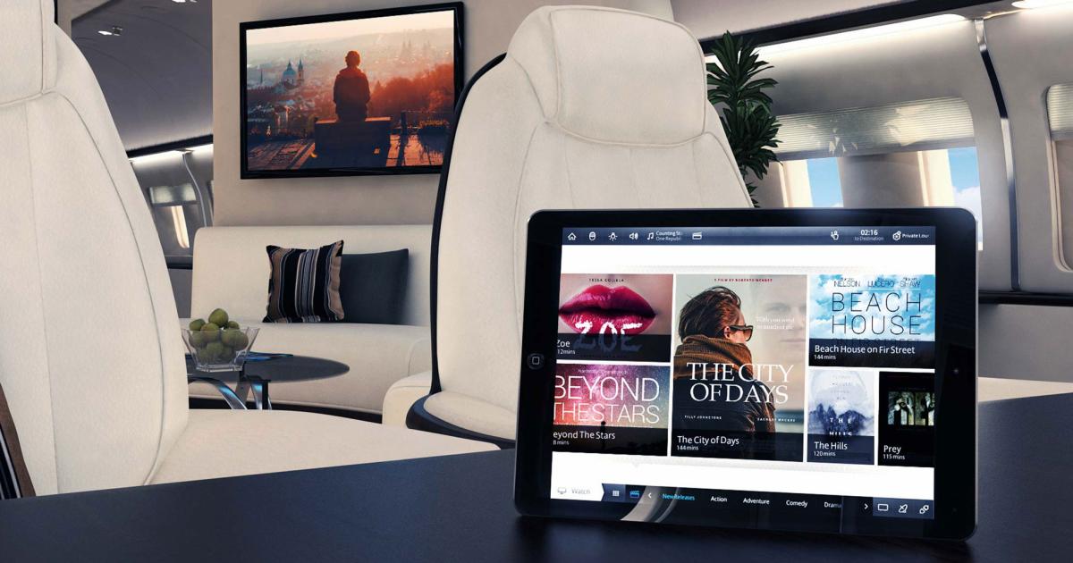 Idair’s Media Service brings early-window films and other content to bizjet cabins.