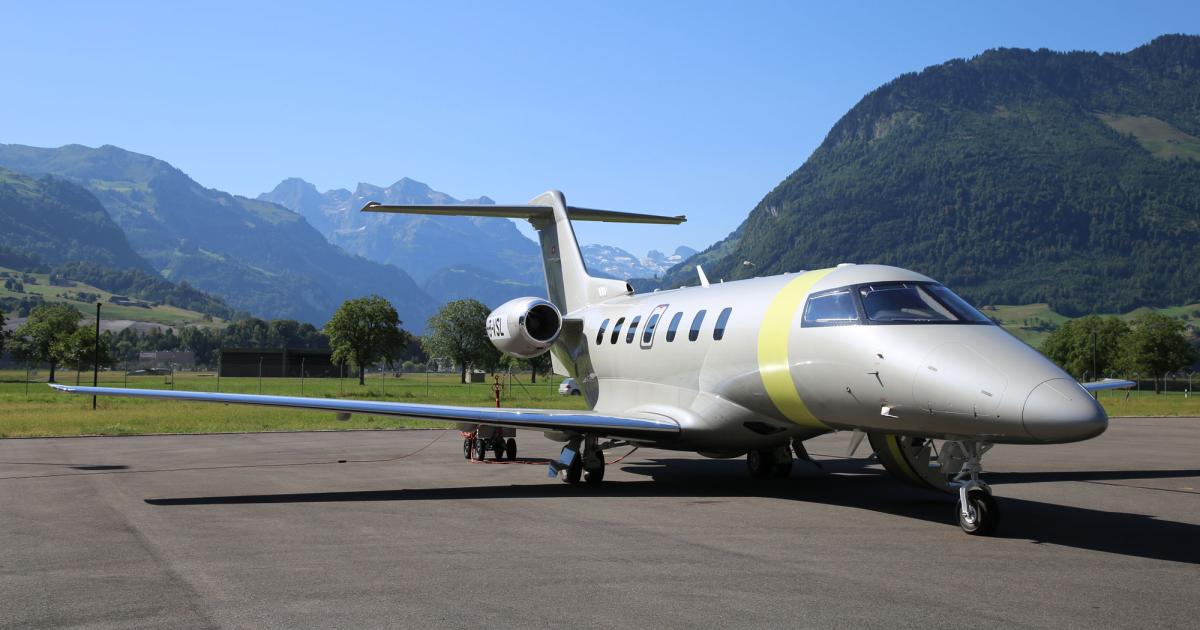 Luxembourg-based fractional operator Jetfly took delivery of its first of four Pilatus PC-24s on September 17. The company hired French designer Philippe Starck to conceive the livery and interior of its PC-24s. (Photo: Pilatus Aircraft)