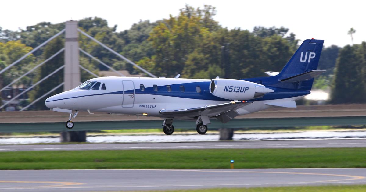 The Wheels Up fleet currently consists of 93 aircraft: 72 Beechcraft King Air 350is, 15 Cessna Citation XLSs, and six Citation Xs.