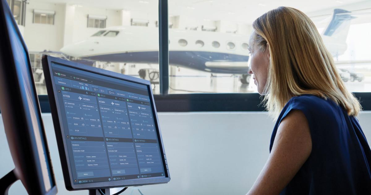 SD Scheduler helps corporate flight departments optimize workflows and communication across all parts of the operation, from preflight planning to post-flight reporting. (Photo: Satcom Direct)