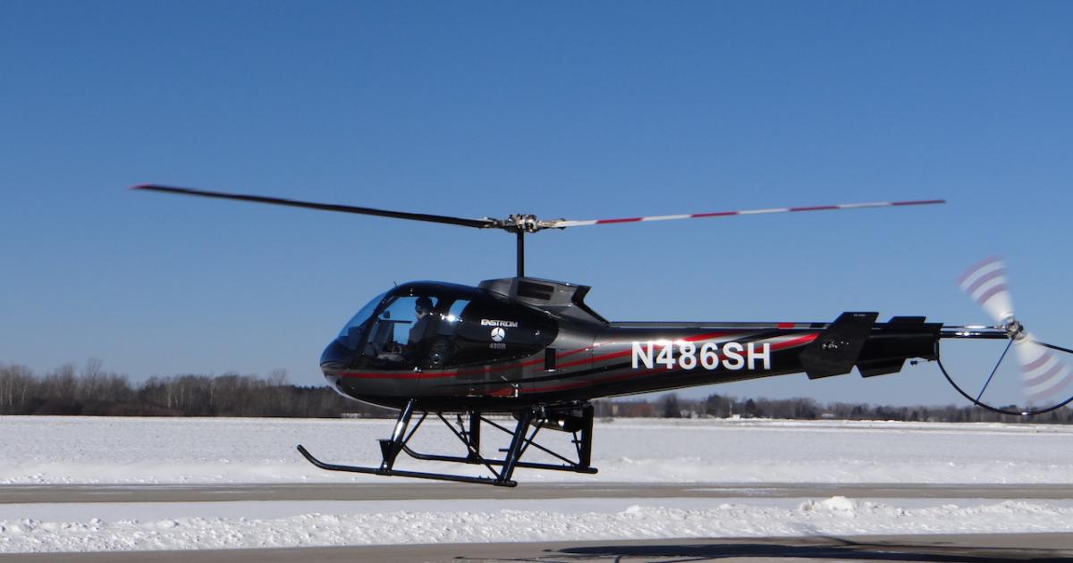 Enstrom Helicopter Corp.'s Model 480B has received Transport Canada validation. (Photo: Enstrom Helicopter Corp.)