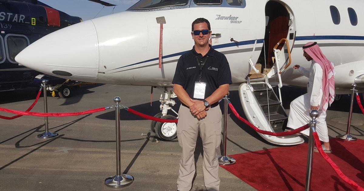 John Paladino, medevac consultant for Alpha Star Aviation Services, has seen Alpha Star's air ambulance missions grow to about 15 percent of the charter and management firm's total operations. (Photo: Peter Shaw-Smith)