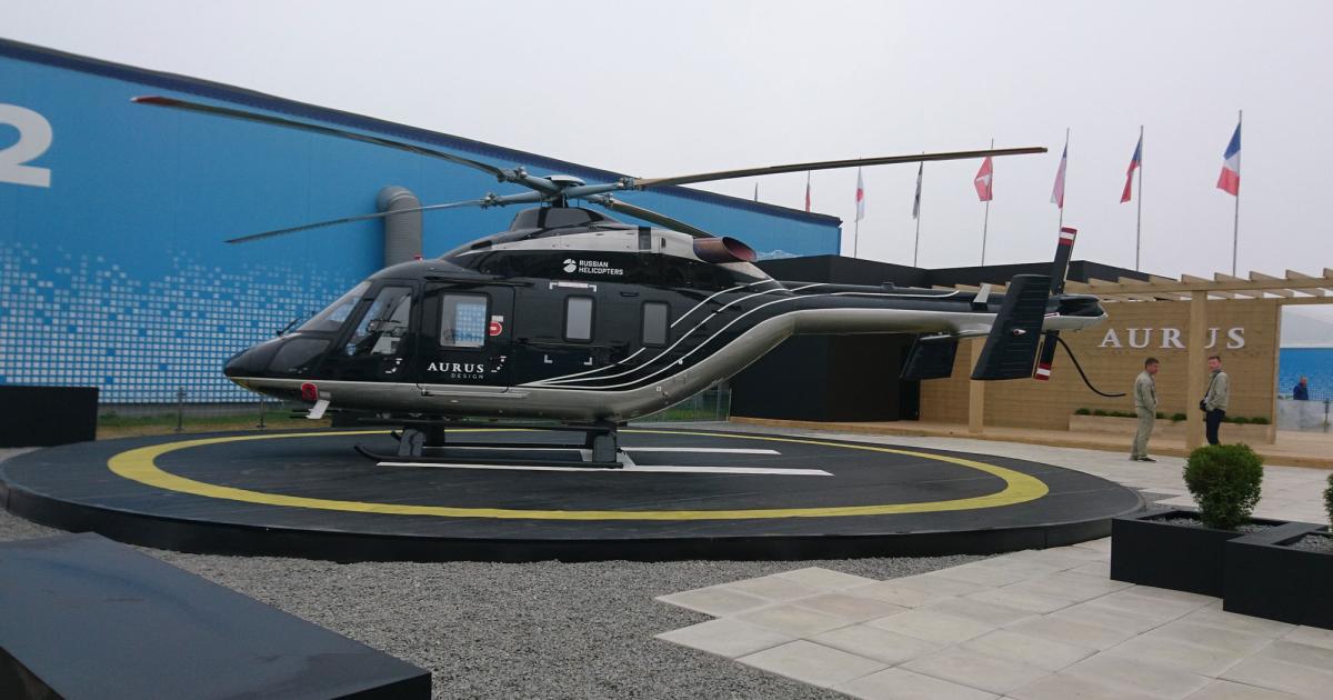 At Moscow’s MAKS show, Russian Helicopters took the wraps off of the Aurus VVIP version of its Ansat helicopter.