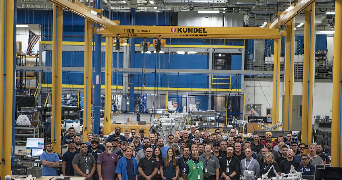 Able Aerospace's Boeing 737NG landing gear overhaul and repair team. (Photo: Able Aerospace)