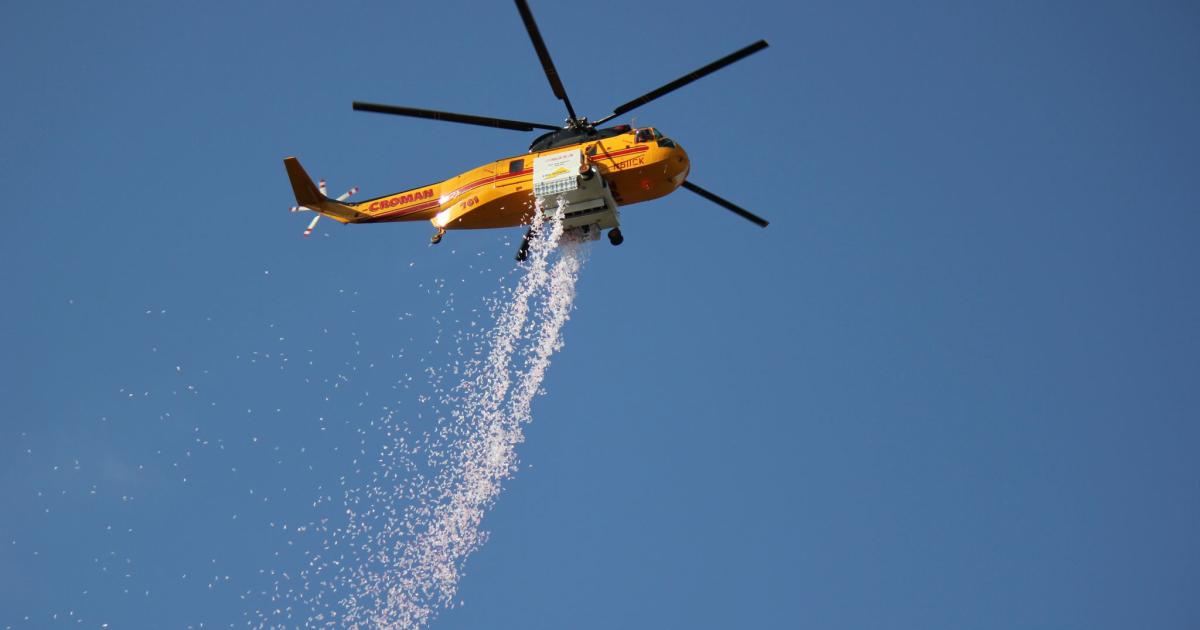 Elbit's Hydrop aerial firefighting system that enables retardant drops from much higher altitudes in day or night conditions. 