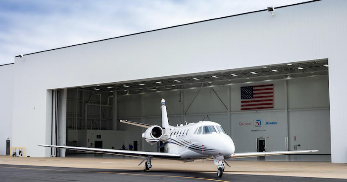 Textron Aviation's service centers have completed six Garmin G5000 retrofits in Citation Excel and XLS twins since July. (Photo: Textron Aviation)