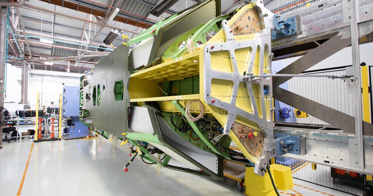 The fuselage of the first Loyal Wingman prototype has been built: weight-on-wheels is the next step. (Photo: Boeing)